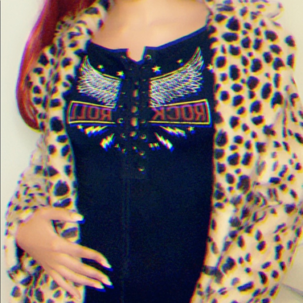 Cheetah print coat